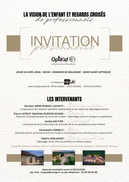 OptiKid - La vision de l'enfant et regards croisés de professionnels